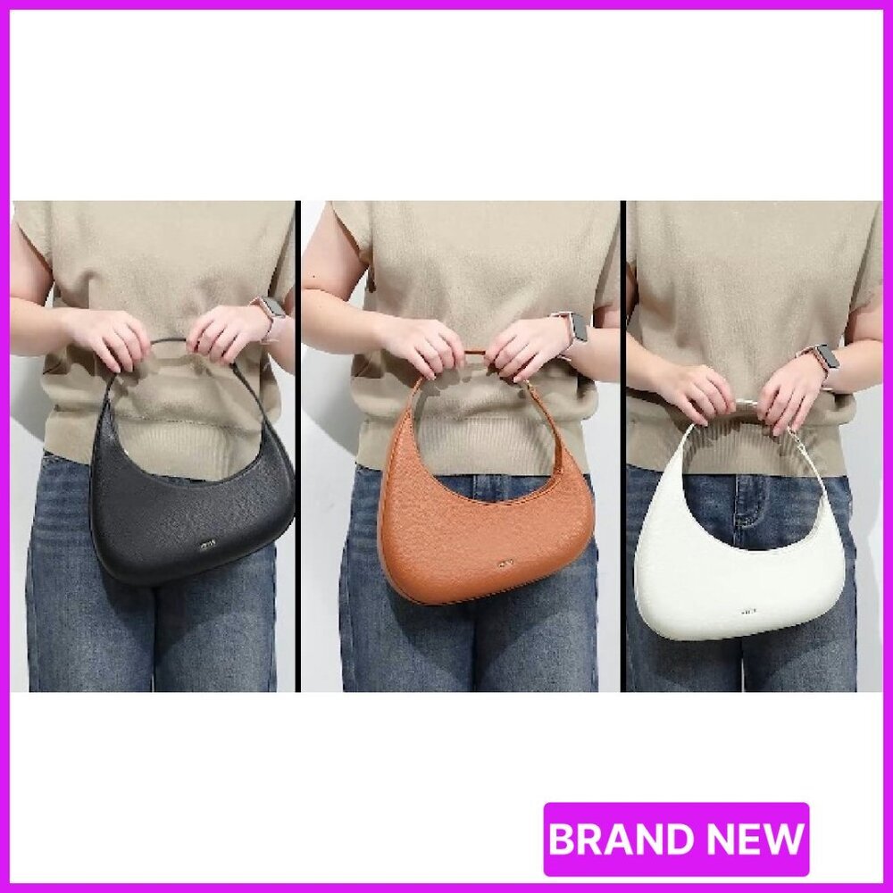 Leather Shoulder Bag Lightweight Chic Casual Zipper Closure Handbag Purse - Picture 16 of 16